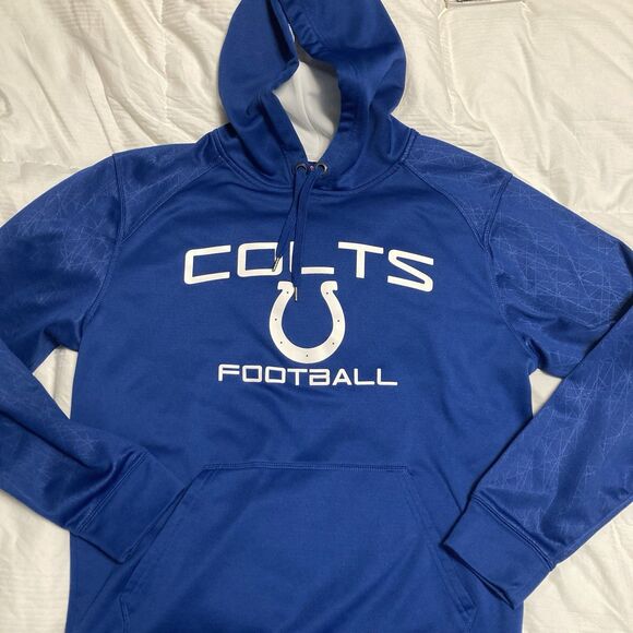Majestic Other - Indianapolis Colts Hoodie Men Medium Blue Sweatshirt Performance Adult